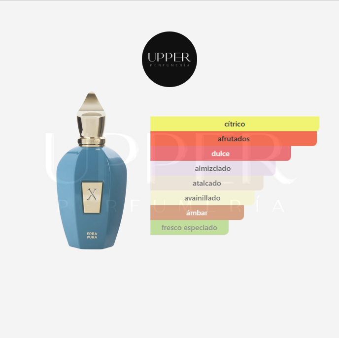 Notas olfativas de Xerjoff Erba Pura unisex. Encuéntralo en Perfumería Upper.