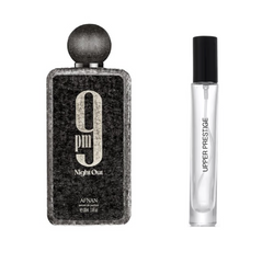 Afnan 9 PM Night Oud decant 10 ml original Perfumería Upper