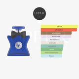 Notas olfativas de Bond No. 9 The Scent of Peace Eau de Parfum con pomelo, grosella negra, lirio de los valles, cedro y almizcle