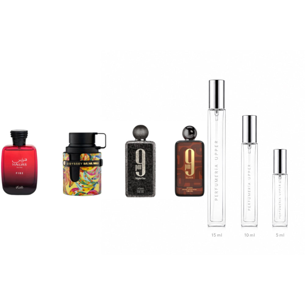 Set Árabes para Hombres con decants de perfumes árabes originales de 5 ml, 10 ml y 15 ml