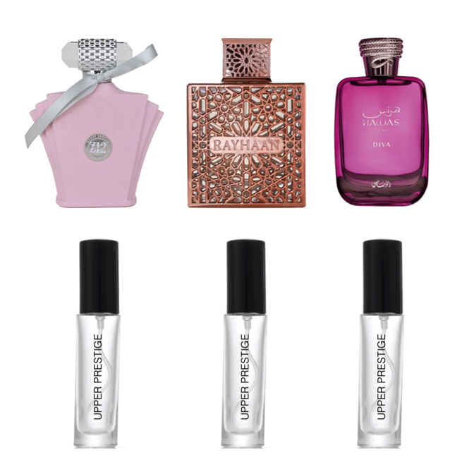 Set de árabes en tendencia. Llévalos en decants de 5, 10 y 15 ml. completamente originales PERFUMERIA UPPER