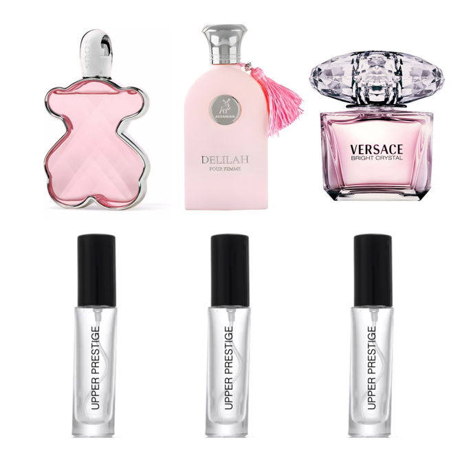 Set de decants para uso diario mujer. perfumeria UPPER original.
