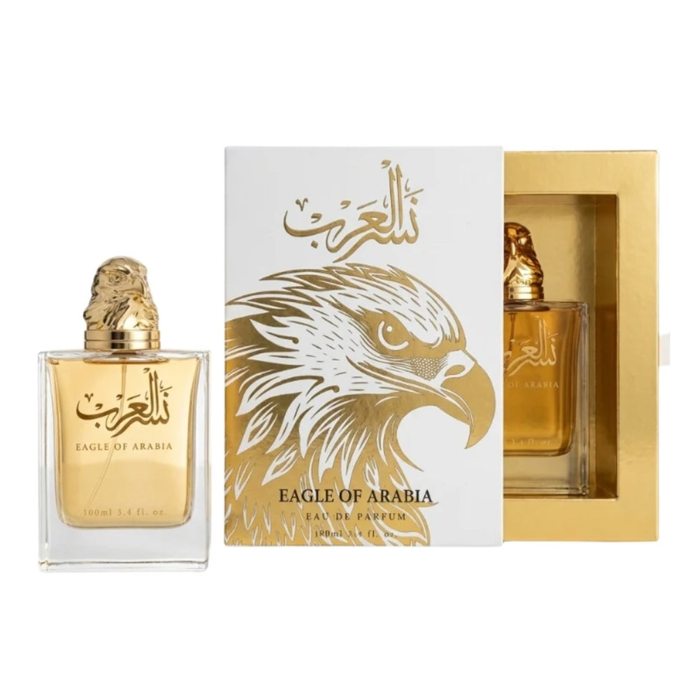Caja original del perfume Zakat Eagle of Arabia EDP para hombre.