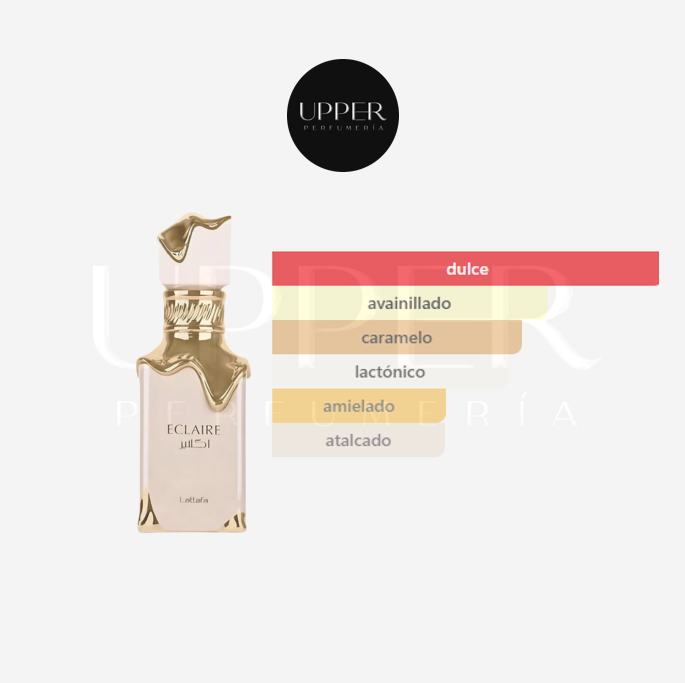 Notas olfativas de Lattafa Eclaire mujer. Encuéntralo en Perfumería Upper.