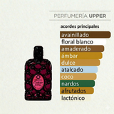 Notas olfativas de Orientica Exclusive Dania Extrait original mujer. Encuéntralo en Perfumería Upper.