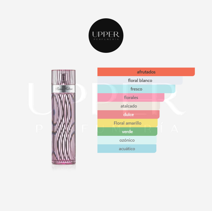 Notas olfativas de Paris Hilton by Paris Hilton mujer. Encuéntralo en Perfumería Upper.