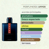 Notas olfativas de Prada Luna Rossa Ocean original hombre. Encuéntralo en Perfumería Upper.