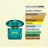 Notas olfativas de Versace Crystal Emerald original mujer. Encuéntralo en Perfumería Upper