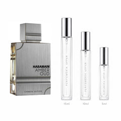 Al Haramain Amber Oud Carbon Edition Eau de Parfum decant original unisex Perfumería Upper