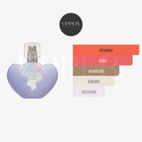 Notas olfativas de Ariana Grande Thank U, Next 2.0 Eau de Parfum con manzana, fresa silvestre, jazmín, almizcle y sándalo