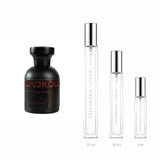 Notas olfativas de Blackoud Passion Extrait de Parfum con naranja, frutas tropicales, carambola, cuero, rosa, oud y caramelo