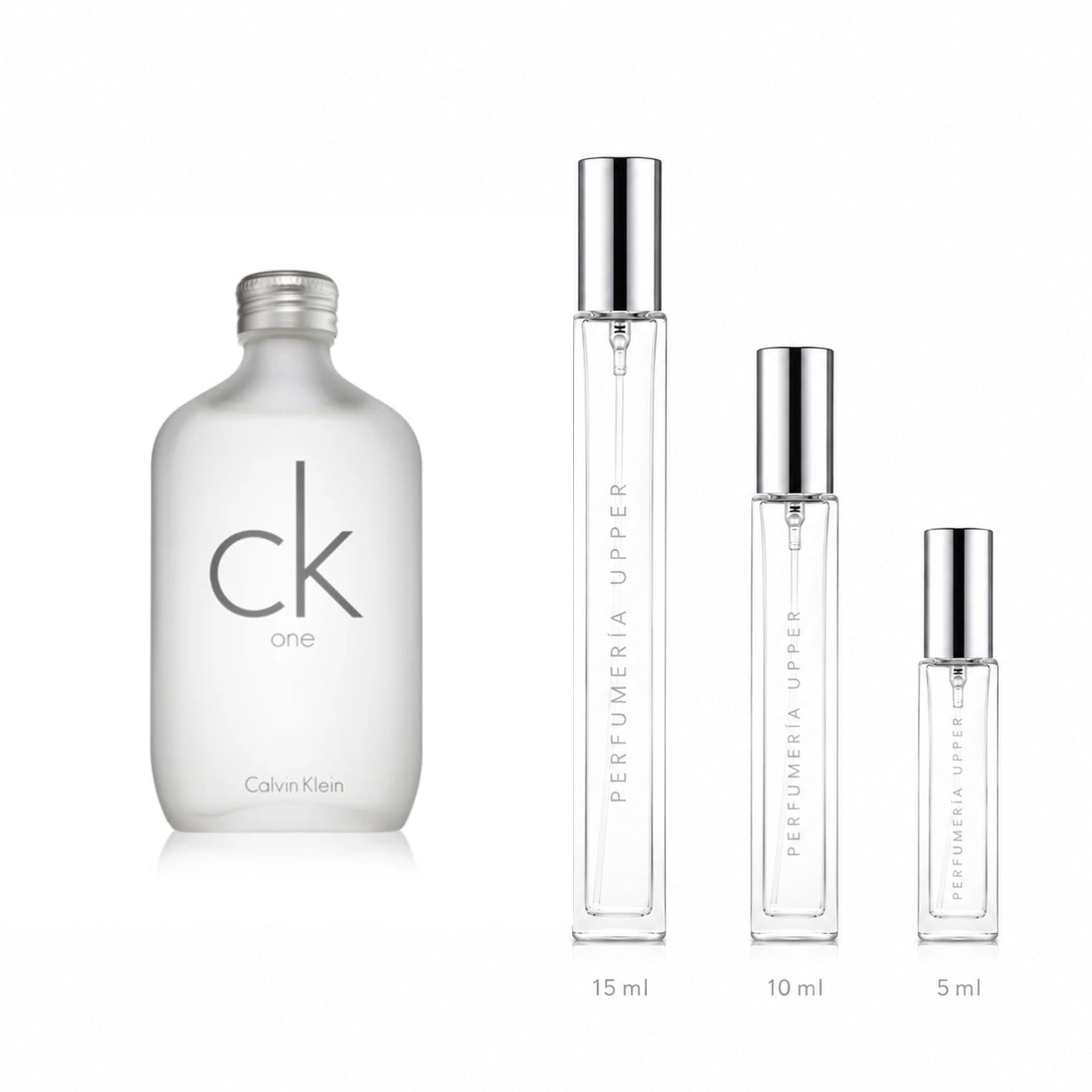 Notas olfativas Calvin Klein CK One Unisex bergamota cardamomo piña papaya jazmín violeta rosa almizcle y ámbar