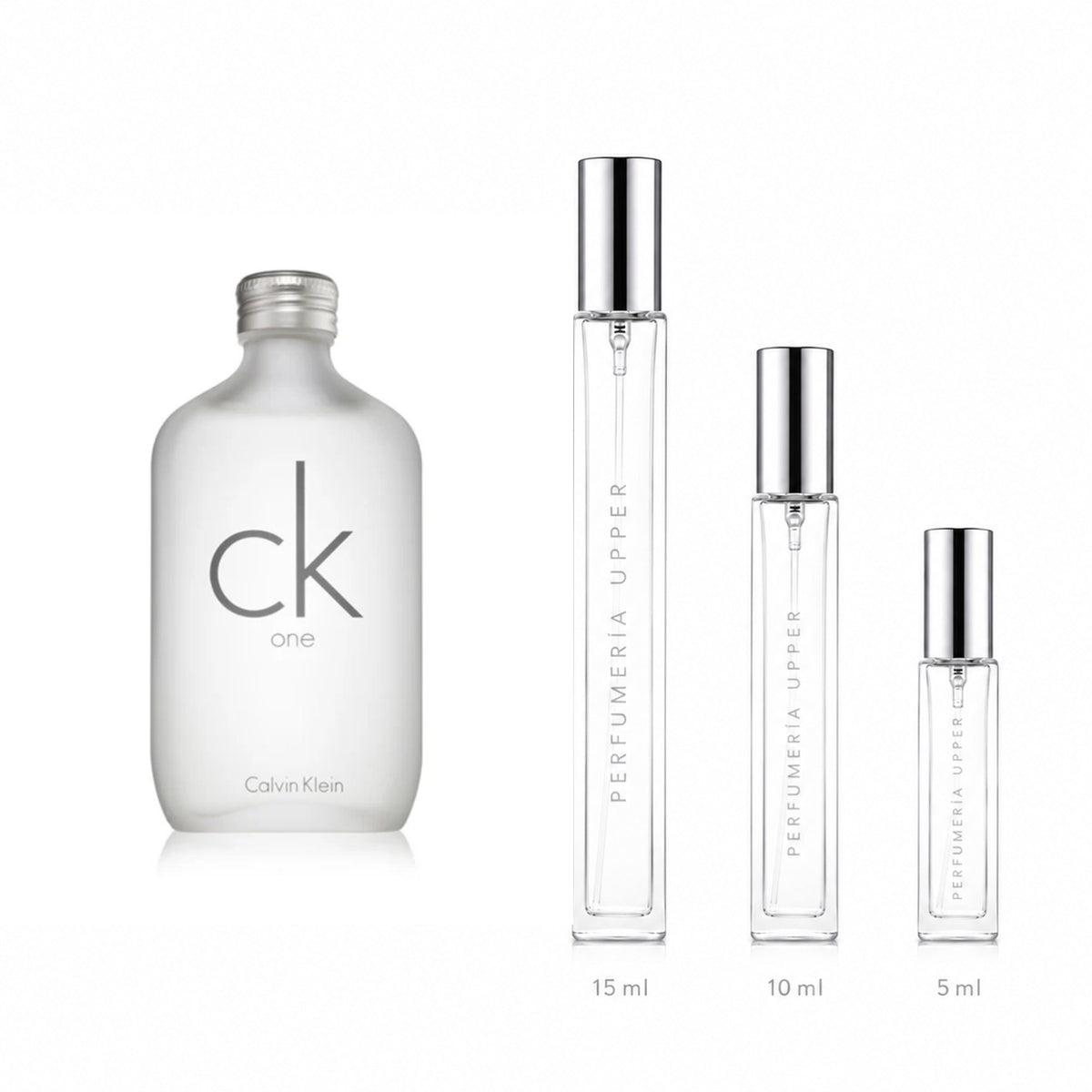 Notas olfativas Calvin Klein CK One Unisex bergamota cardamomo piña papaya jazmín violeta rosa almizcle y ámbar