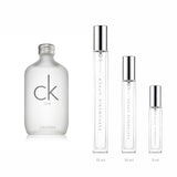 Notas olfativas Calvin Klein CK One Unisex bergamota cardamomo piña papaya jazmín violeta rosa almizcle y ámbar