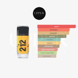 Notas olfativas de Carolina Herrera 212 VIP Black CAB Edición Limitada con piña, ajenjo, caramelo y pachulí