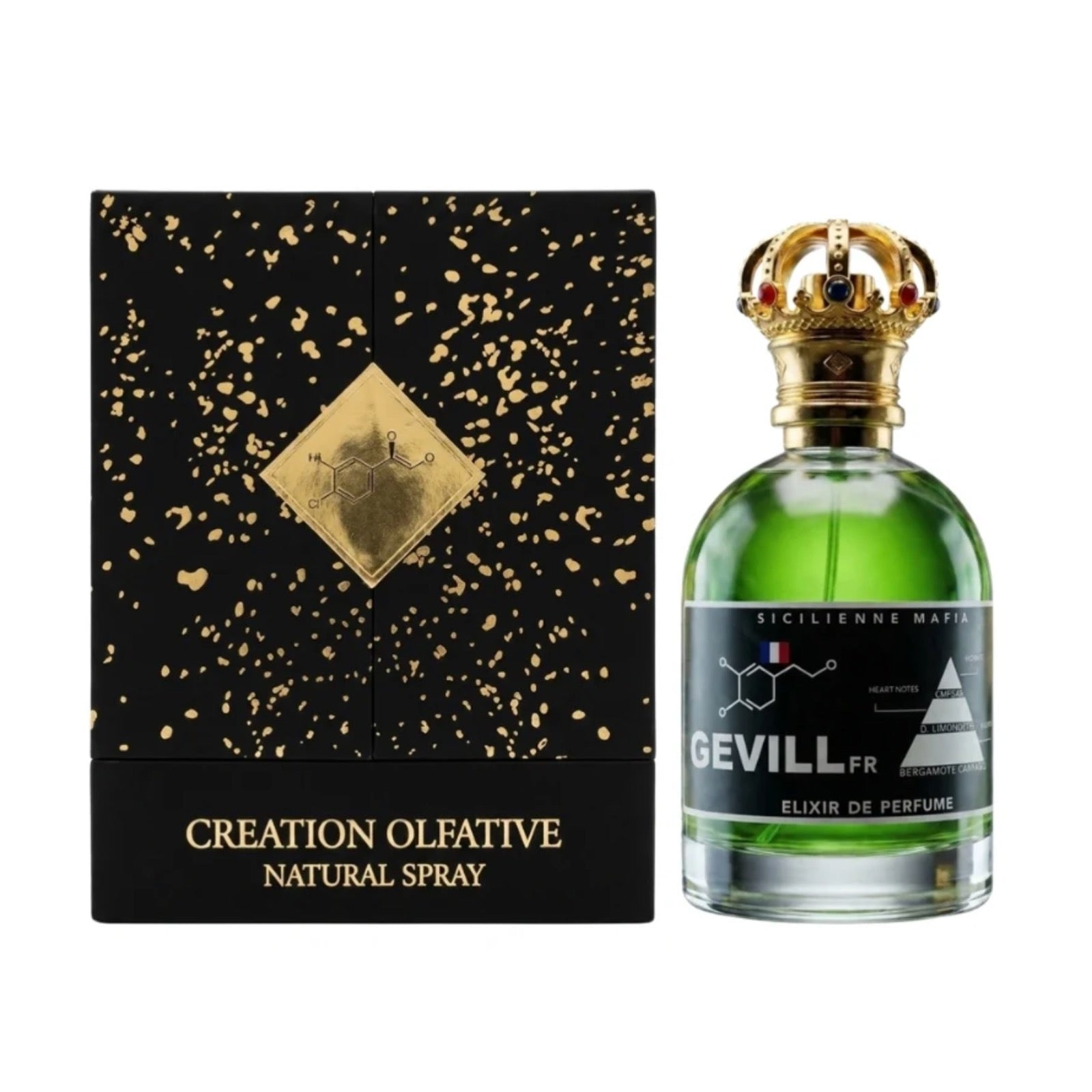 Caja original Gevill France Sicilienne Mafia Elixir de Parfum Unisex