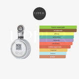 Notas olfativas de Lattafa Fakhar Platin Eau de Parfum con bergamota, guayaba, lavanda, incienso y palo santo