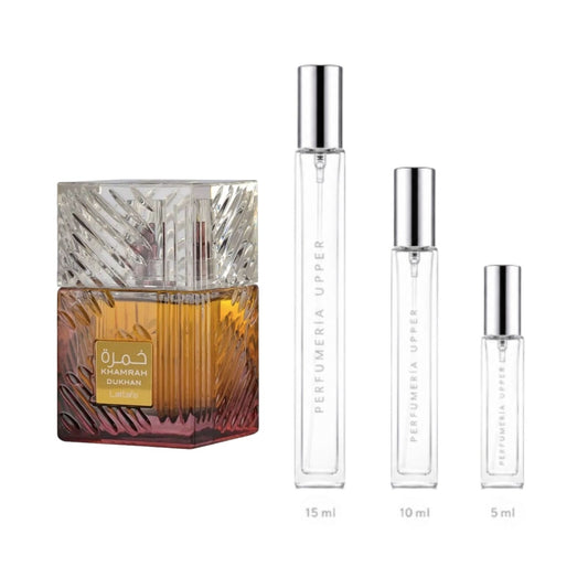 Lattafa Khamrah Dukhan EDP decant original Unisex Perfumería Upper