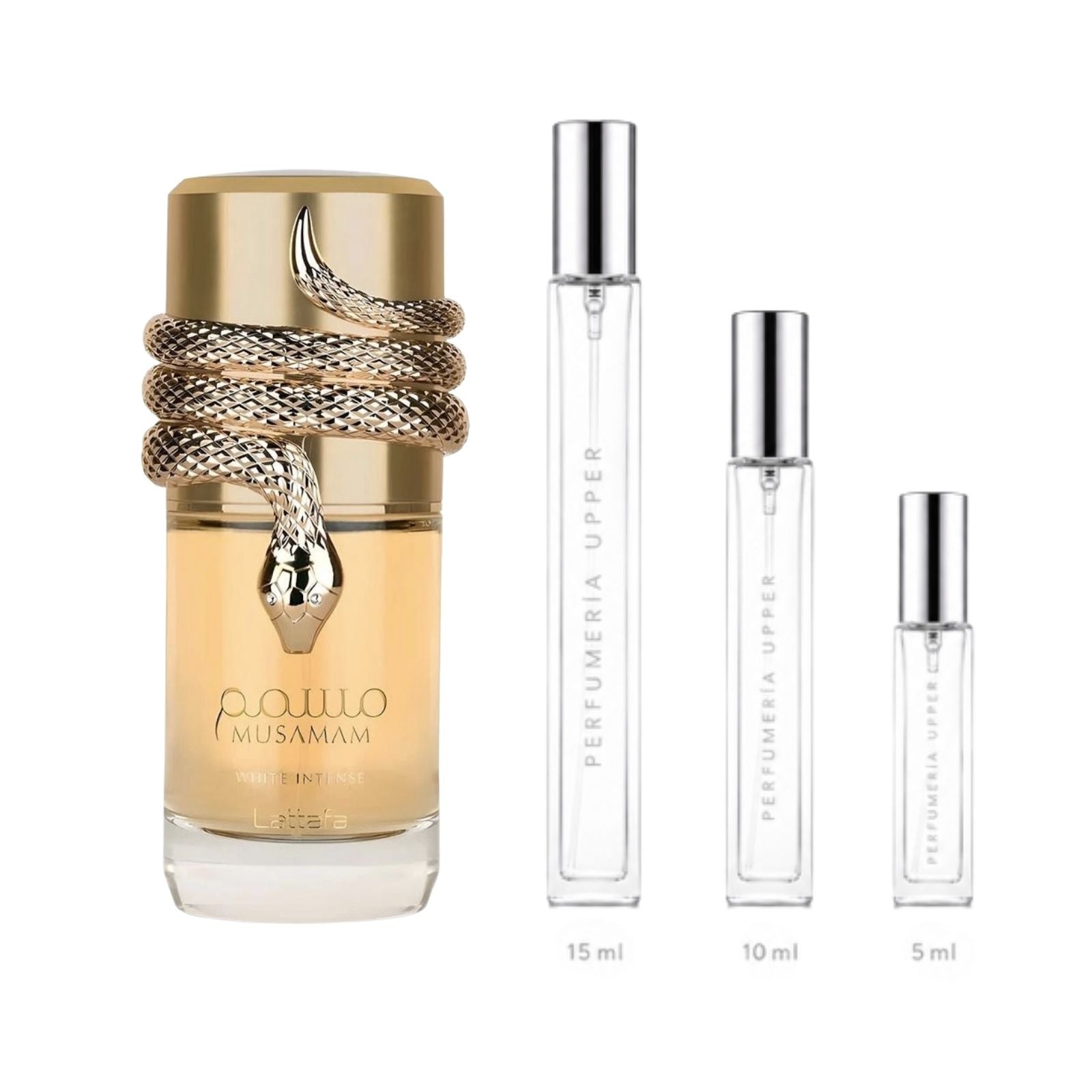 Lattafa Musamam White Intense EDP decant original Unisex Perfumería Upper