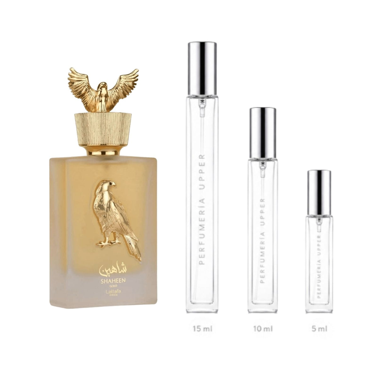 Lattafa Pride Shaheen Gold EDP decant original Unisex Perfumería Upper