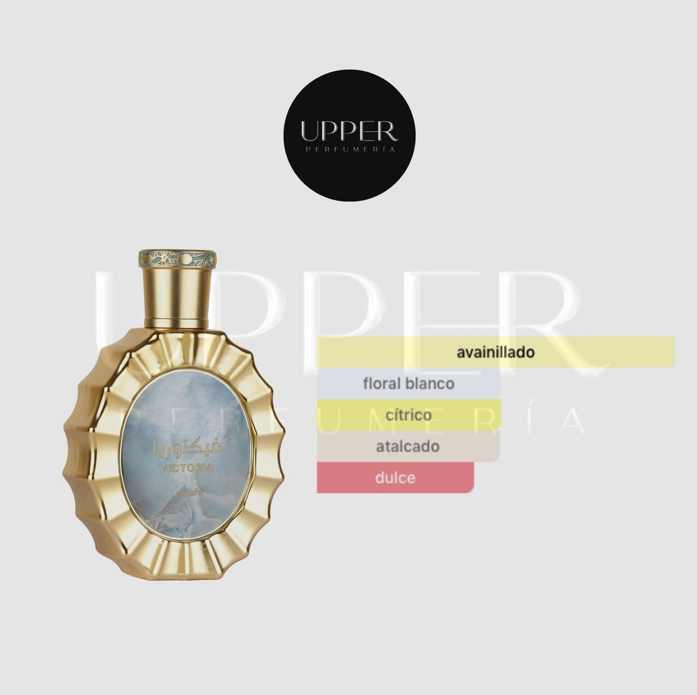 Notas olfativas de Lattafa Victoria EDP con tarta de merengue de limón, neroli y vainilla