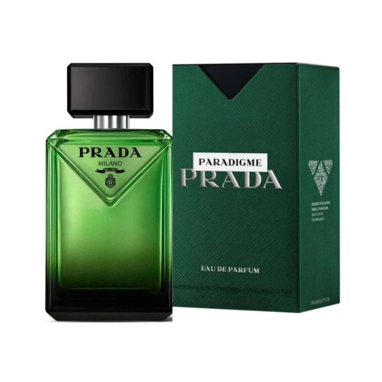Caja original del perfume Prada Paradigme Eau de Parfum para hombre.