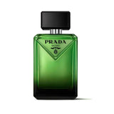 Perfume Prada Paradigme Eau de Parfum original para hombre, frasco negro y verde con aroma amaderado ambarado.