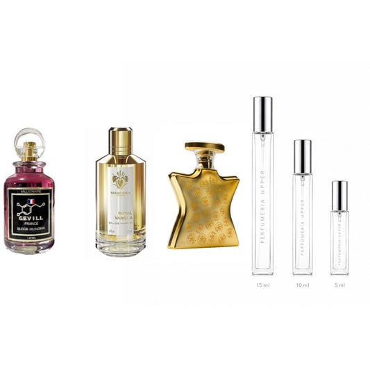 Set Decants Cita Romántica Nicho Unisex con perfumes originales en presentaciones de 5 ml, 10 ml y 15 ml