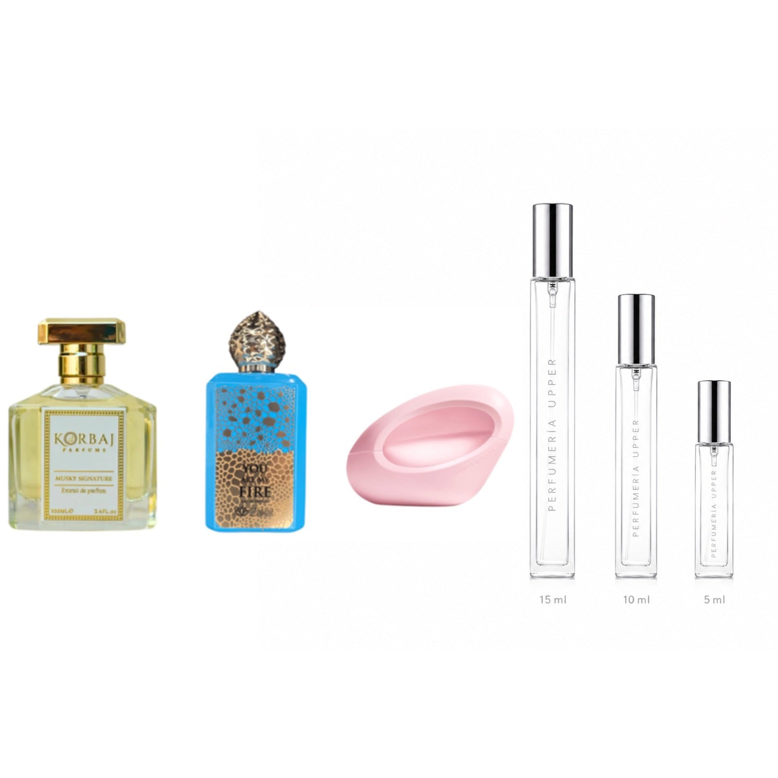 Set Decants Verano para Mujer con perfumes originales frescos y frutales en 5 ml, 10 ml y 15 ml