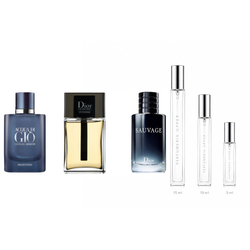 Set Salidas Casuales Hombre con decants de perfumes originales de 5 ml, 10 ml y 15 ml
