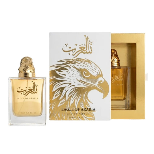 Caja original del perfume Zakat Eagle of Arabia EDP para hombre.